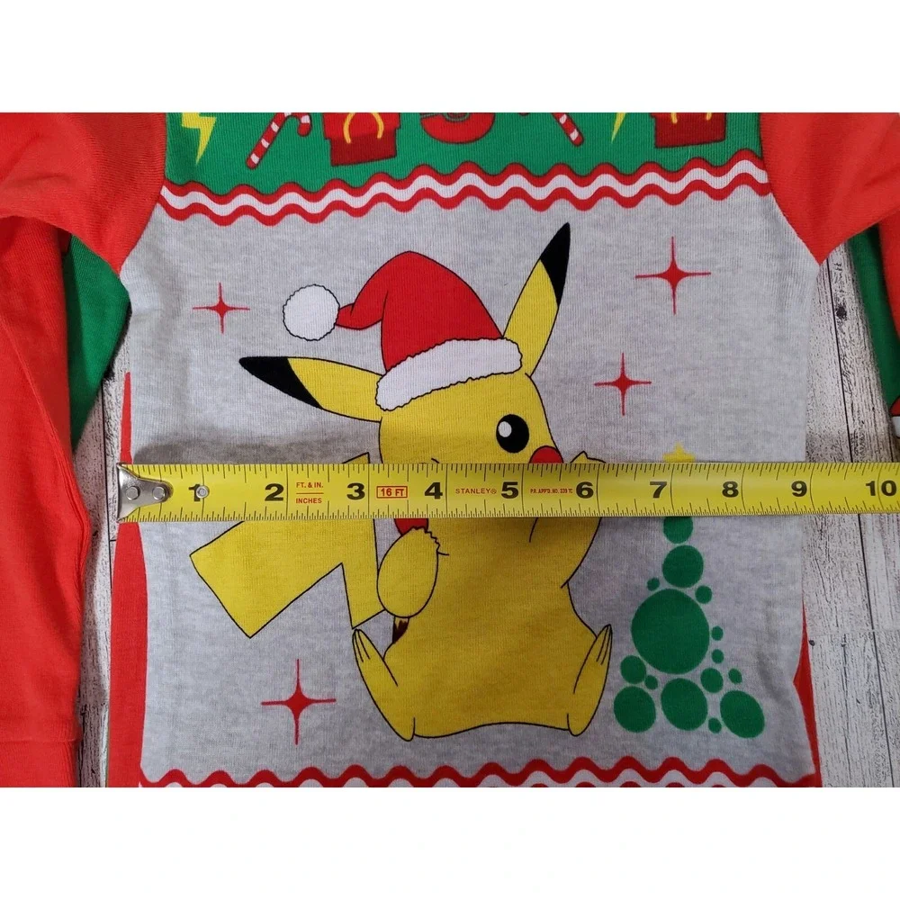 Pokemon Pajamas Boys 4 Christmas Themed 2-Pairs Santa Hat Candy Canes NEW